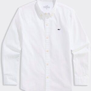 Vineyard Vines Crisp White Oxford Shirt Boys Small 8/10